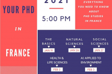 The first edition of the online event "Your PhD in France".